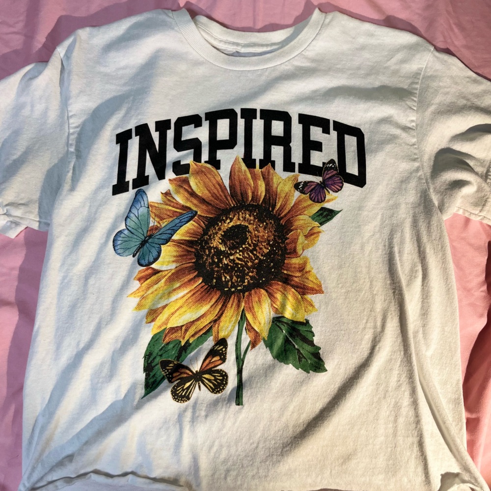 Inspired Sunflower Graphic Crop Top